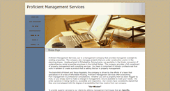 Desktop Screenshot of proficientmanagement.com